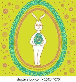 Happy Vintage Easter rabbit  made 