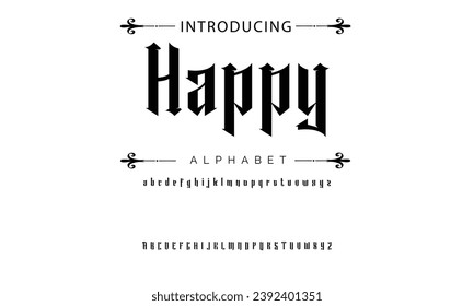 Happy Vintage tattoo font. Font for the tattoo studio logos, alcohol branding, and many others in retro style.