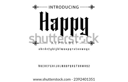 Happy Vintage tattoo font. Font for the tattoo studio logos, alcohol branding, and many others in retro style.