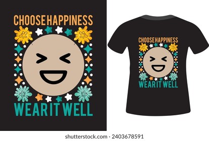Happy vintage typography t-shirt design for you