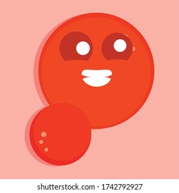 Happy virus cartoon over a colored background - Vector