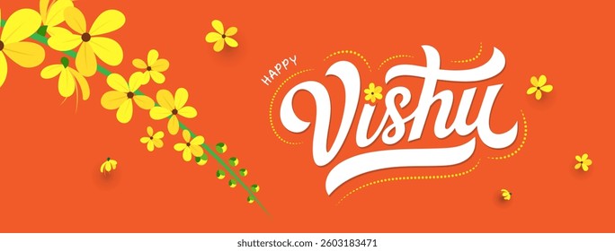 Happy Vishu Fstival Cover Banner Design Template Illustration