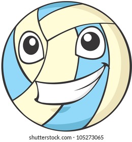 Happy Volleyball Illustration