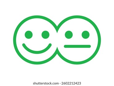 Happy vs Sad Emoticons  black icon