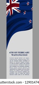 Happy Waitangi Day (New Zealand National Day)  vector illustration. Suitable for greeting card, poster and banner. 