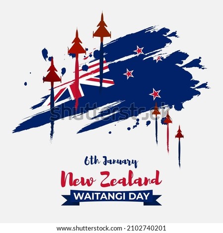 happy Waitangi day new Zealand vector illustration.