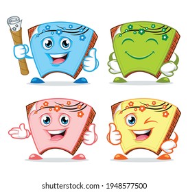 Happy Wall Mascot Design vector