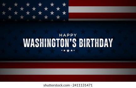 Happy Washingtons Birthday Background Vector Illustration
