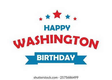 Happy Washington's Birthday Vector Illustration