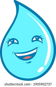 Happy Water Drop Illustration Vector On Stock Vector (Royalty Free ...