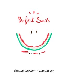 Happy watermelon slogan vector print. For t-shirt or other uses,T-shirt graphics, textile graphic