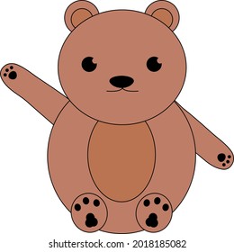 oso de peluche marrón feliz