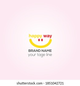 Happy way Business vector logo design, Happy Creative logo design, cooperate logo, fast food Identity design