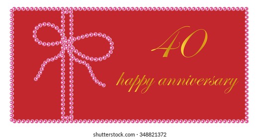 Happy wedding anniversary card 40 years.