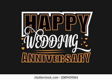 Happy wedding anniversary graphics design 