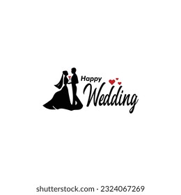 Happy Wedding Anniversary - Wedding Logo - Husband,Wife,Love, Marriage Ceremony