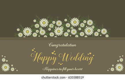 Happy wedding card invitation style