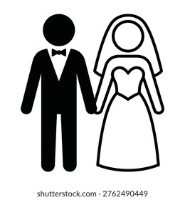 happy wedding couple holding hands in love heart shape dress