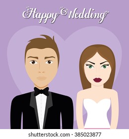 Happy wedding design