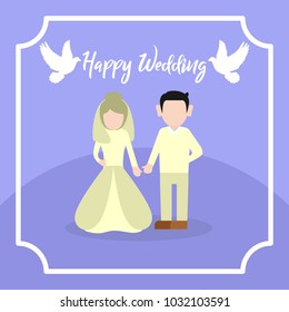 Happy Wedding Illustration
