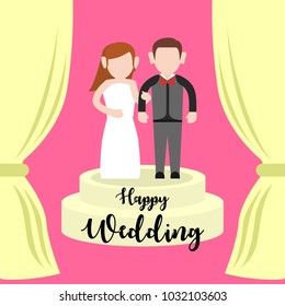 Happy Wedding Illustration