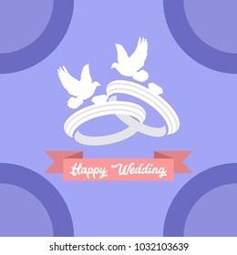 Happy Wedding Illustration