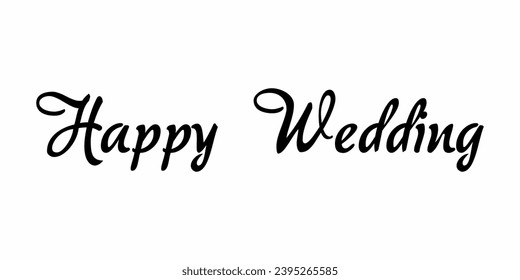 Happy Wedding Logo-Typ, Happy Weeding-Karte, Happy Cid Font