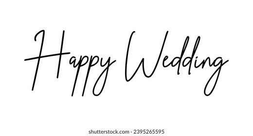 Happy Wedding Logo-Typ, Happy Weeding-Karte, Happy Cid Font
