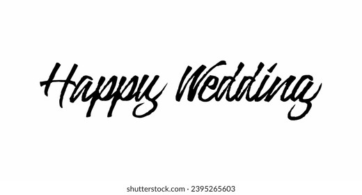 Happy Wedding logo type, happy weeding card, happy weeding font