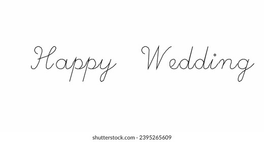 Happy Wedding logo type, happy weeding card, happy weeding font