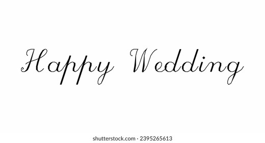 Happy Wedding logo type, happy weeding card, happy weeding font