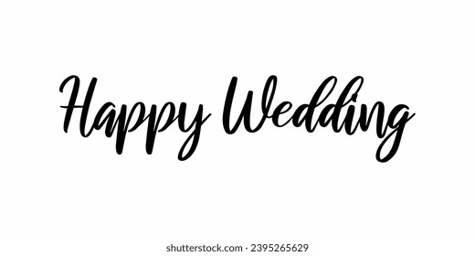 Happy Wedding Logo-Typ, Happy Weeding-Karte, Happy Cid Font