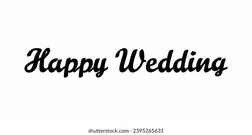 Happy Wedding logo type, happy weeding card, happy weeding font