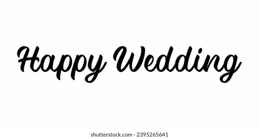 Happy Wedding Logo-Typ, Happy Weeding-Karte, Happy Cid Font