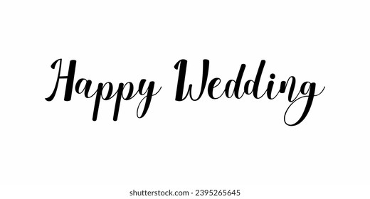 Happy Wedding logo type, happy weeding card, happy weeding font