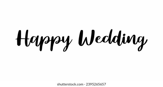 Happy Wedding logo type, happy weeding card, happy weeding font