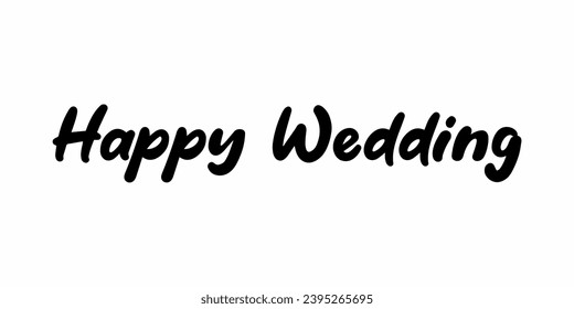 Happy Wedding Logo-Typ, Happy Weeding-Karte, Happy Cid Font