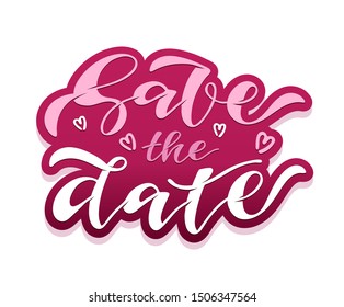 Happy Wedding - Save the Date - cute hand drawn doodle template poster banner art postcard invitation