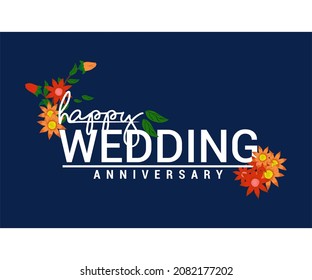 happy wedding typo graphic design