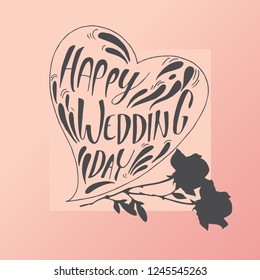 happy wedding vector