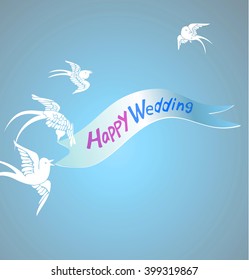 happy wedding. Vector illustration
