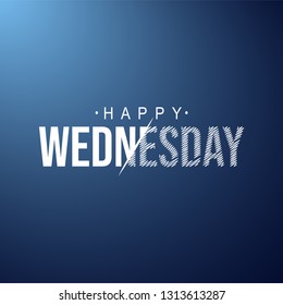 happy Wednesday. Life quote with modern background vector illustration