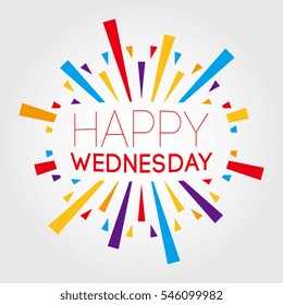 Happy Wednesday. vector illustration. poster, banner, greeting template
