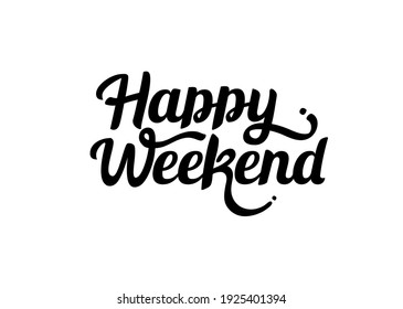 Happy-Weekend-Handschrift, Vektorgrafik