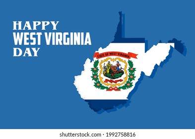 happy west virginia day with west virginia flag