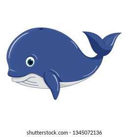 Happy whale. Vector illustration