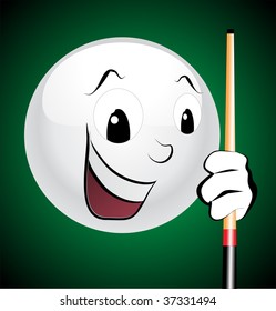 Happy white ball laughing vector