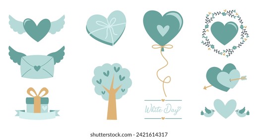 Happy White Day Vector Art