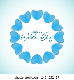 Happy white day vector. White day celebration vector. white day greeting card.