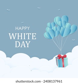 Happy White Day Vector. White Day vector illustration.